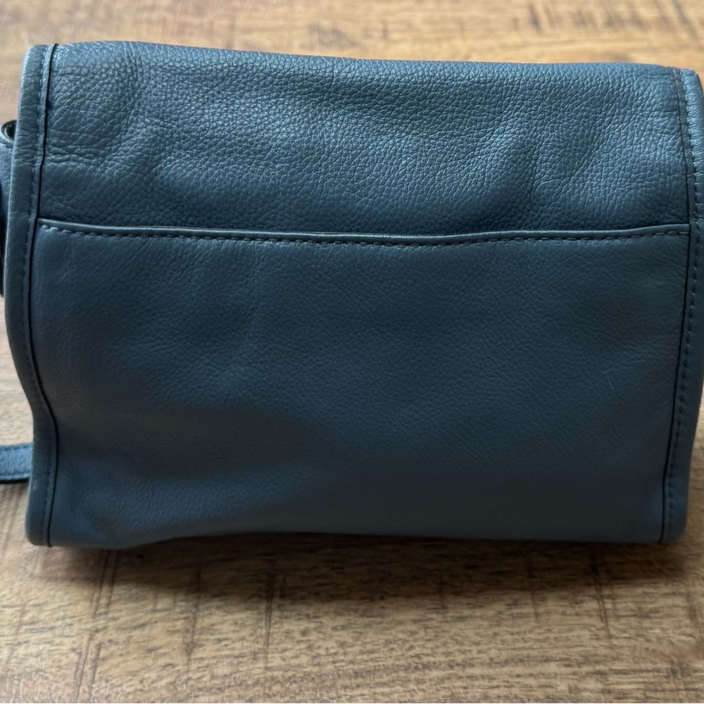 Michael Kors Margot Blue Crossbody Bag with Gold Accents - Picture 8 of 13